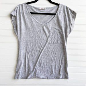Supre Grey Vneck Short Sleeve Oversized Tshirt